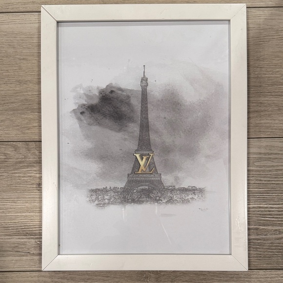 Other - Chic Eiffel Tower Louis Vuitton Art Print with Gold Detail-PRINT ONLY, no frame